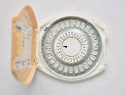 image of a contemporary plastic oral contraceptive dial pack