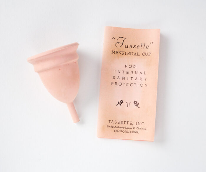 image of a pink menstruation cup from the 1930s