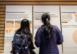 Women gathered together at the Discovery Center in conversation