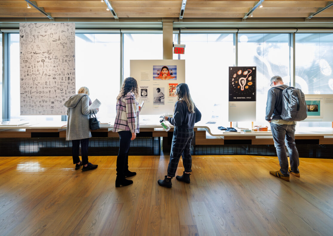 Women gathered together at the Discovery Center in conversation