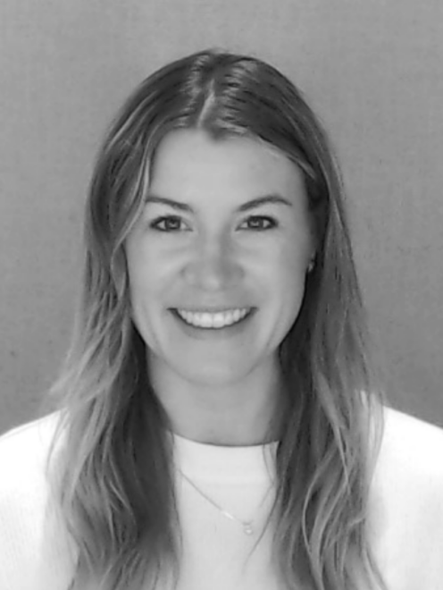 Black and white headshot image of Discovery Center staff member Anna Casparius.