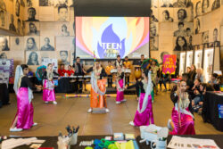 Members of the FYA Drill Team perform in the Discovery Center galleries