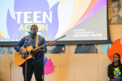 Singer/songwriter Zoser performs at the 2019 Teen Action Fair