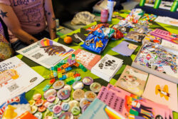 A Teen Action Fair organization tablescape.