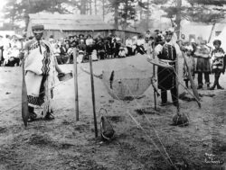 Black and white photo of Lummi Nation members ca. 1915. Image curtsey of Dan Friday,